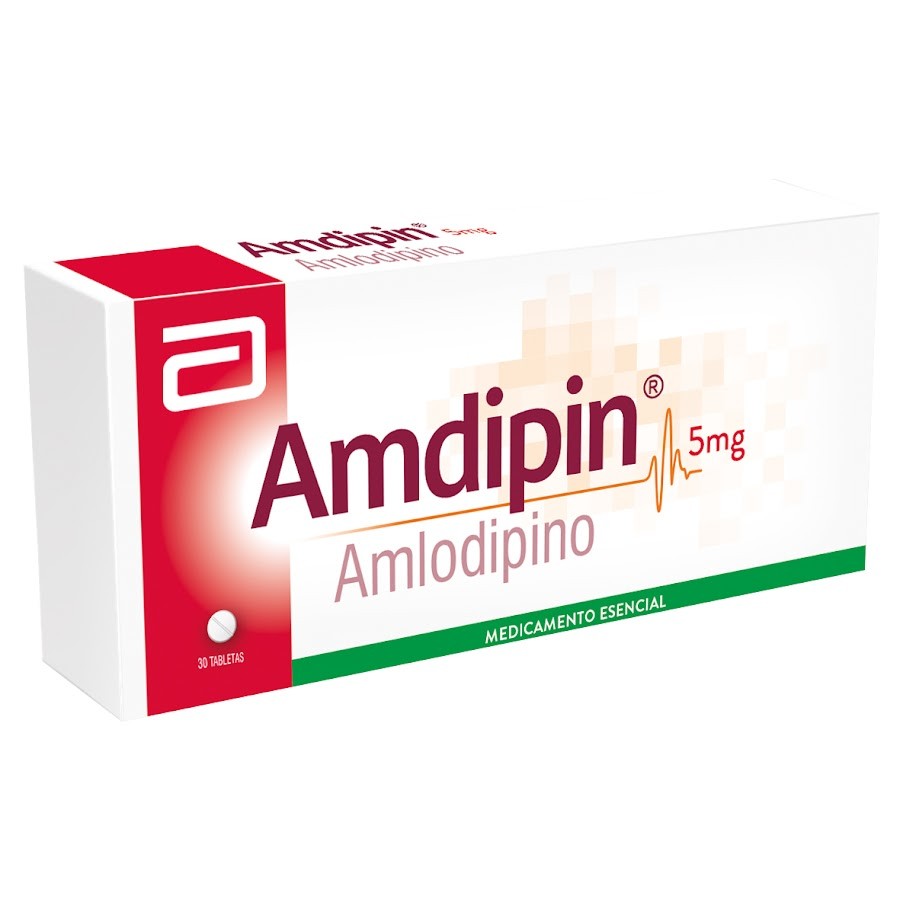 Amdipin Amlodipino Abbott caja x5mg x30 Tabletas