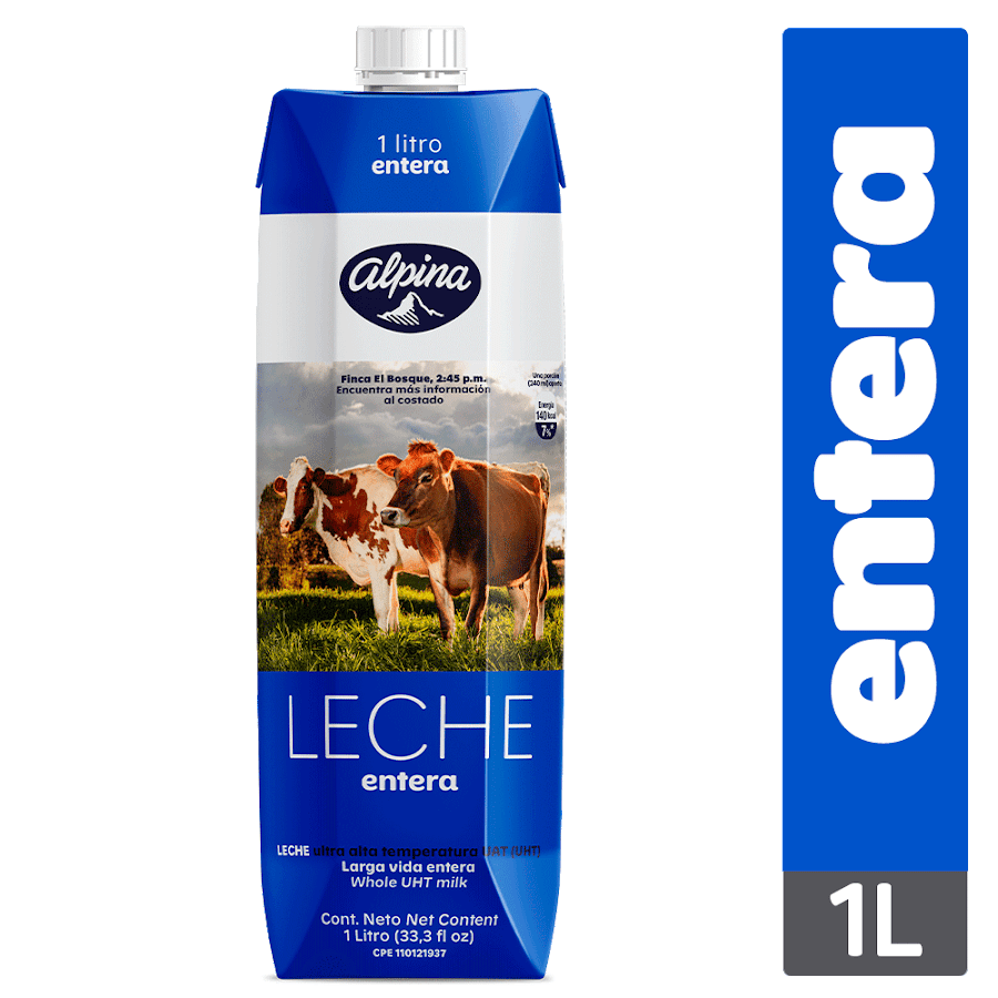 Leche Alpina Entera x Caja 1Litro