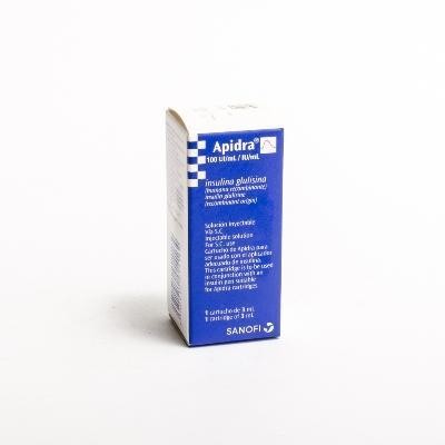Apidra Cartucho Frasco X3Ml Sanofi Insulina Glulisina