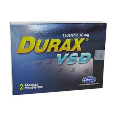 Durax Vsd 10Mg Tabletas Caja X2Tab. Lafrancol  Tadalafilo