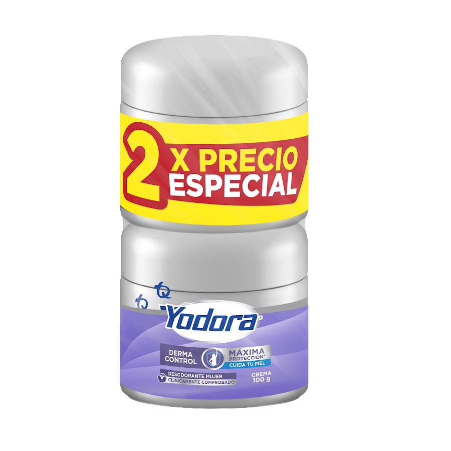 Oferta Desodorante en Crema Mujer Yodora Derma Control x2 Und x100gr