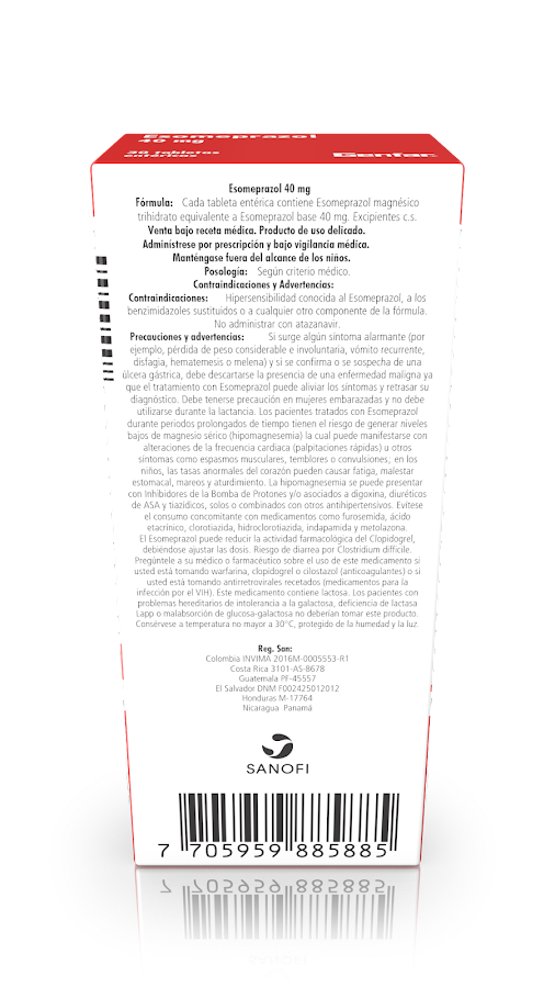 Esomeprazol Genfar 40mg Caja X 30 Comprimidos
