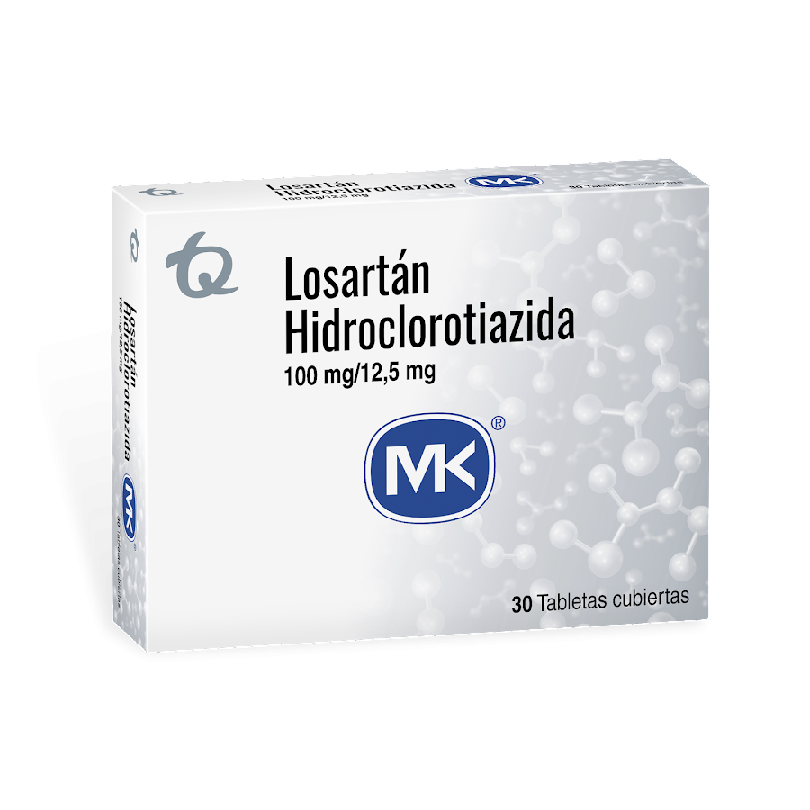 Losartan MK HCT 100/12.5Mg Caja X 30 Tabletas