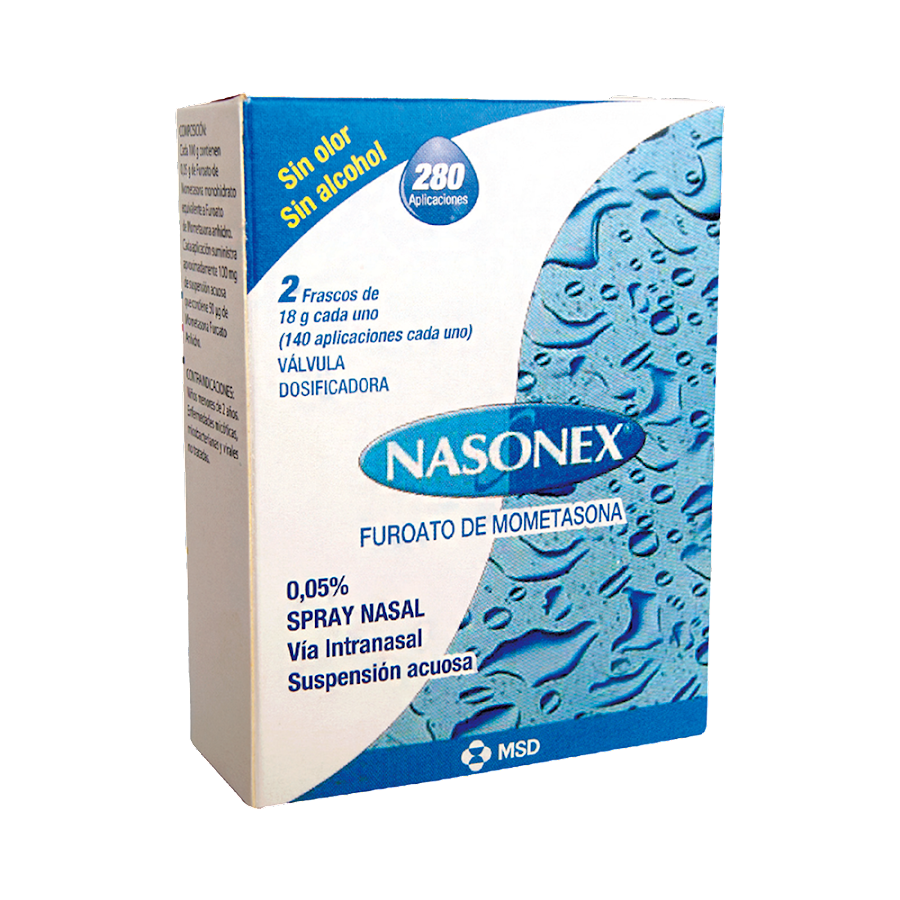 Nasonex 0.05% Spray Nasal Frasco x280Dos. MSD Mometasona Furoato