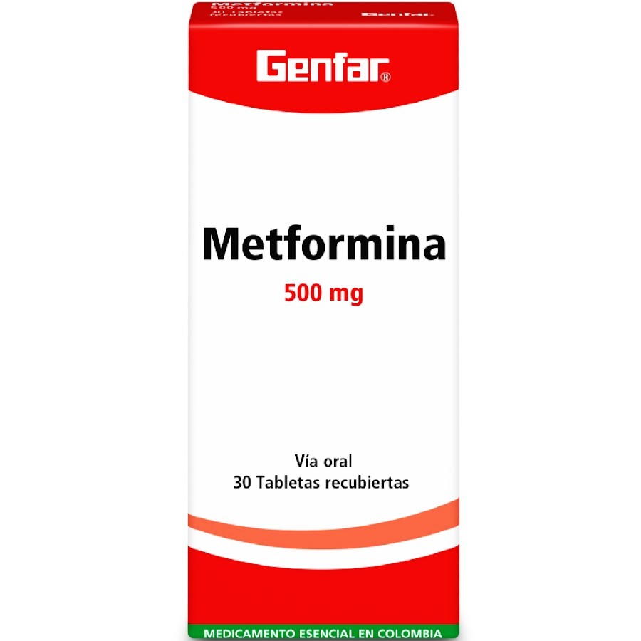 Metformina Genfar 500Mg Tabletas Caja X30Tab.