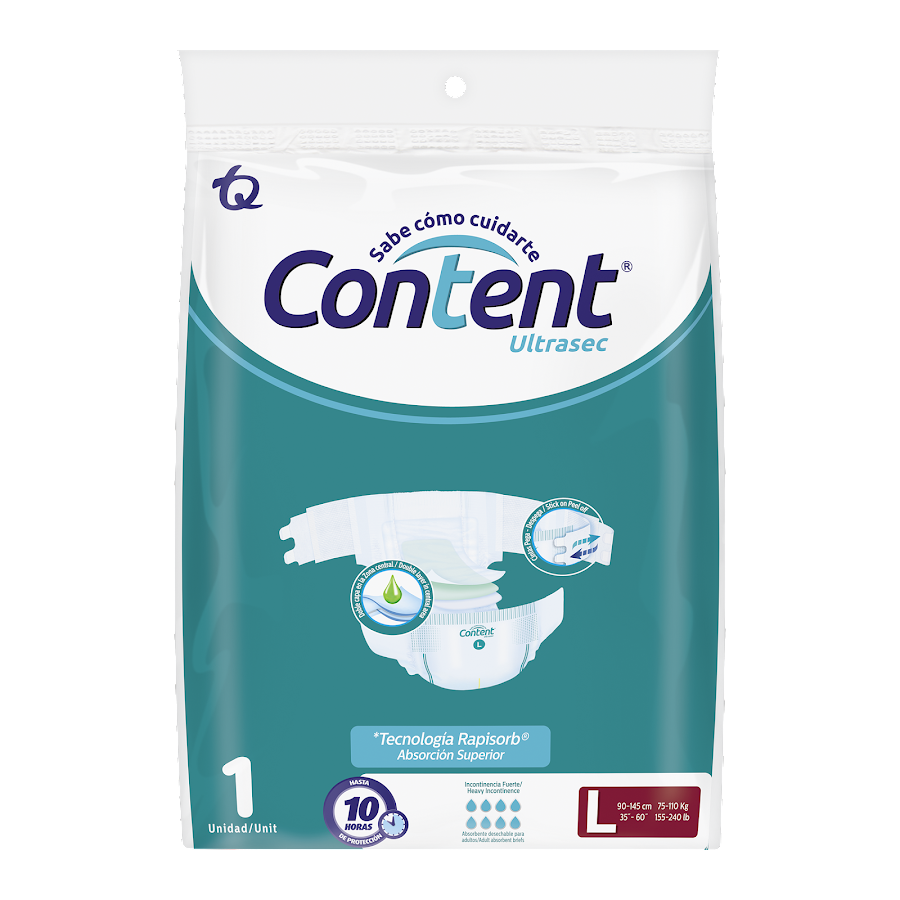 Pañal Content Ultrasec TQ Talla L x 1Uni