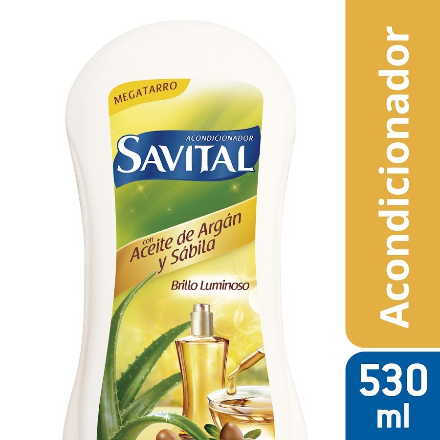 ACONDICIONADOR SAVITAL CON ACEITE DE ARGÁN Y SÁBILA   MEGATARRO X530ML