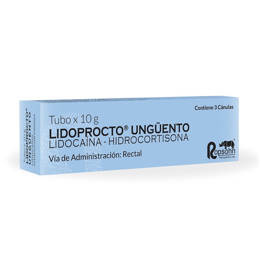 Lidoprocto Ungüento Tubo X10G. Rophson Lidocaína Hidrocortisona