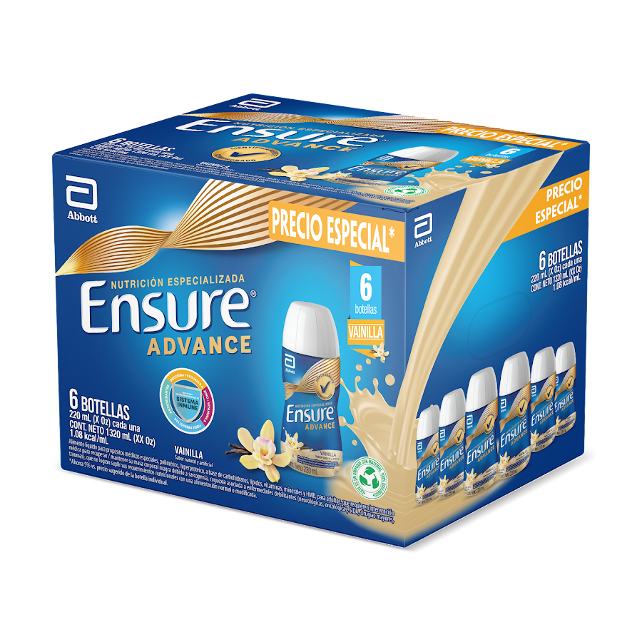 Ensure Advance RPB Sabor Vainilla x220ml x6 Unds