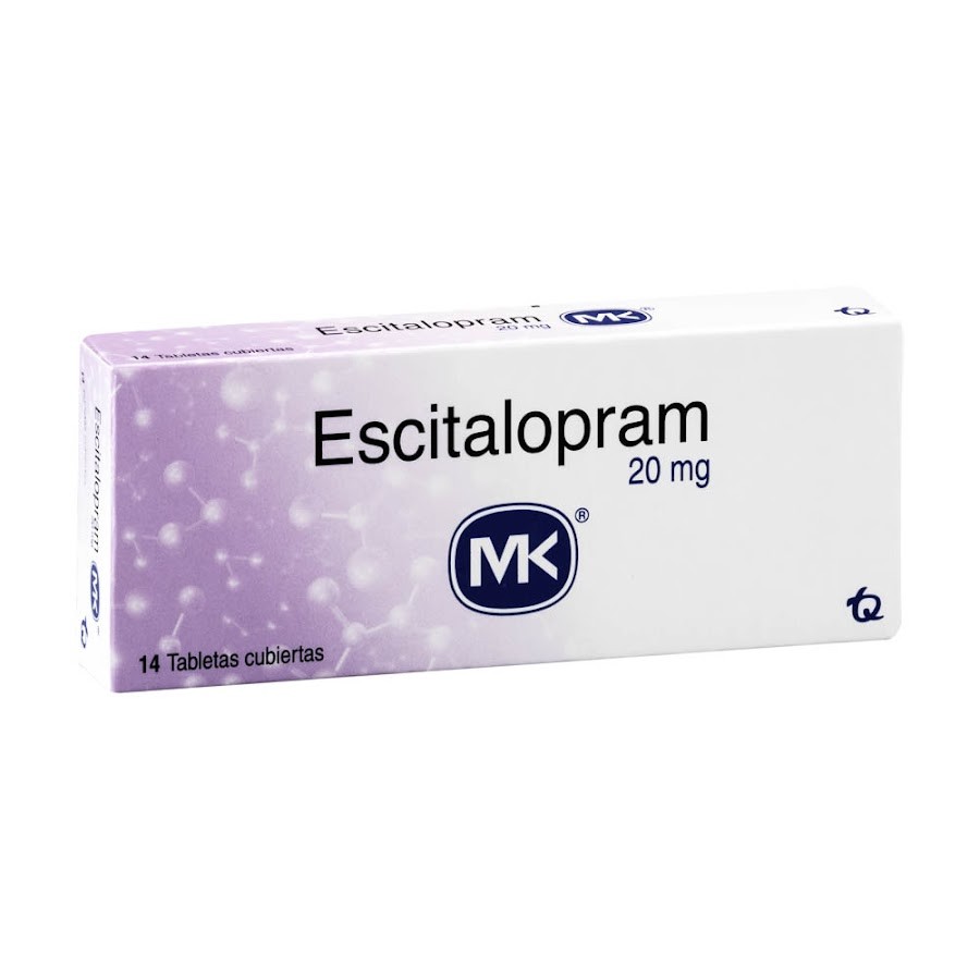 Escitalopram MK 20mg Tabletas Caja x14Tableta