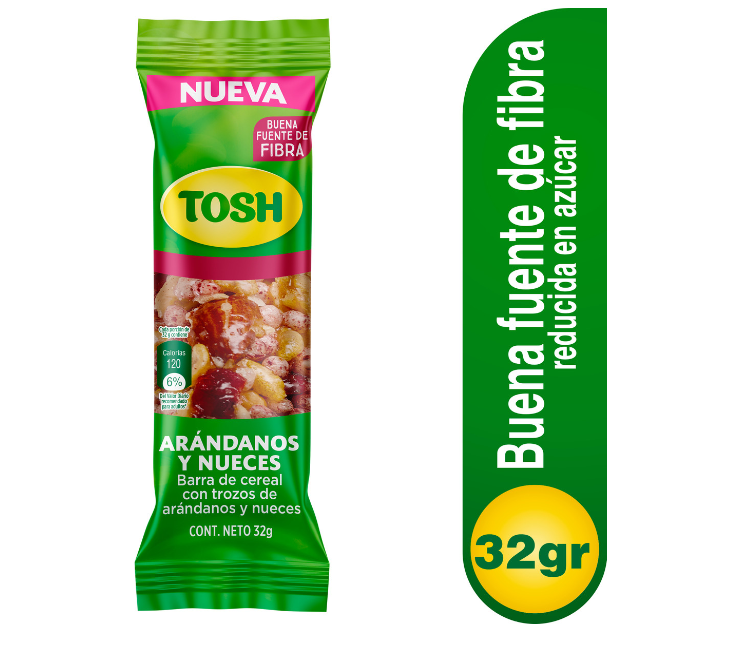 Barra Tosh Arandanos Y Nueces x 32Gr