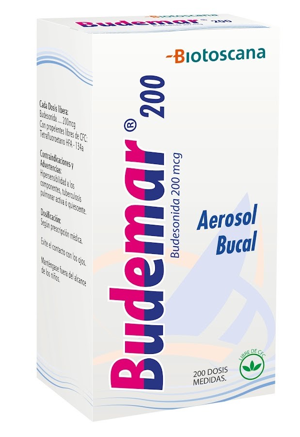 Budemar 200Mcg Budesonida Biotoscana Inhalador Bucal x 200 Dosis