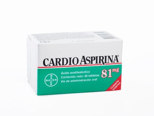 Cardioaspirina 81Mg Tabletas Caja X30Tab. Bayer Ácido Acetilsalicílico