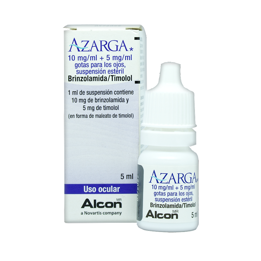Azarga Solución Oftálmica Frasco X5Ml. Novartis Brinzolamida Timolol