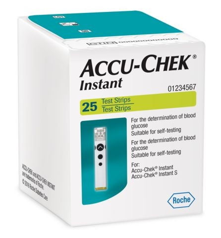 Tiras Accu-Check Instant Strip Caja X 25 Unidades