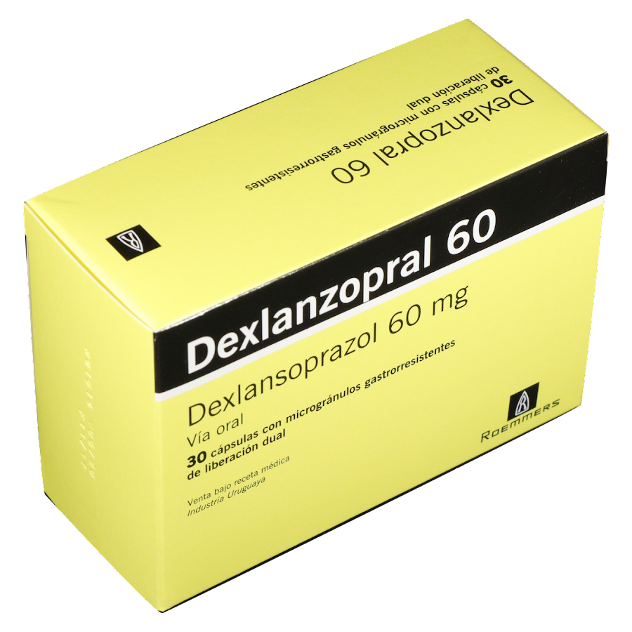Dexlanzopral 60Mg Roemmers Caja x30 Capsulas Microgranulos Gastrorresistentes de liberacion dual
