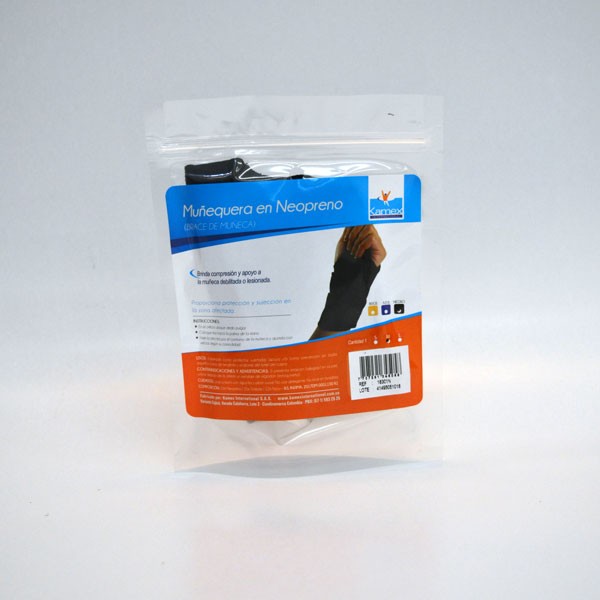 Muñequera Kamex Neopreno L Negro X1Und.