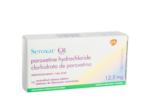 Seroxat Cr 12.5Mg Tabletas Caja x10Tab. GSK Clorhidrato de Paroxetina