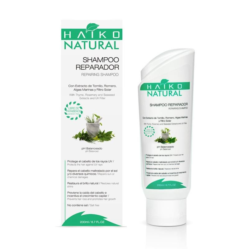Shampoo Haiko Natural Reparador Filtro Uv Extracto De Algas X200Ml.