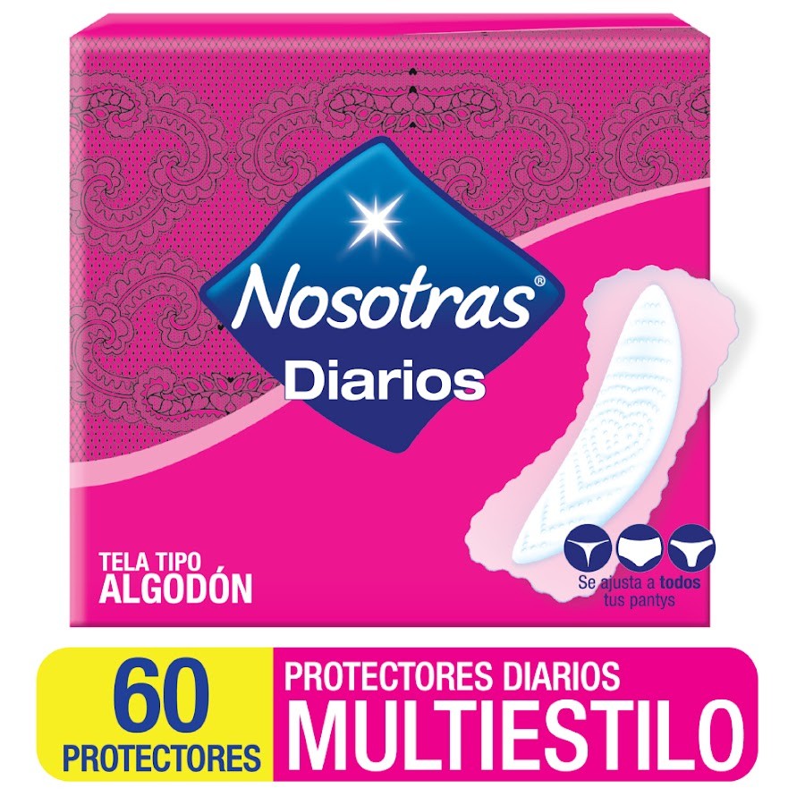 Protector NOSOTRAS Diarios Multiestilo Ajustable x60Und