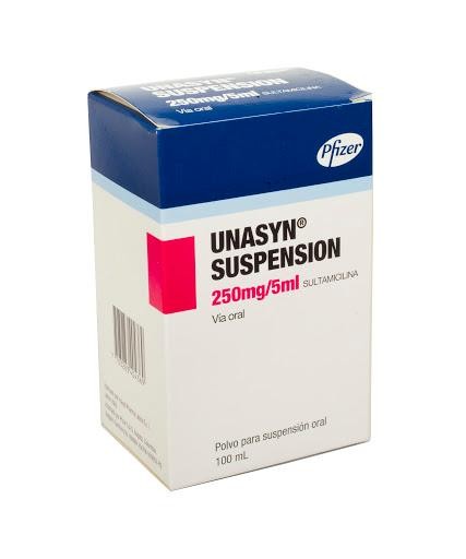 UNASYN SUSPENSIÓN 250mg/5Ml. Sus. Oral Fco. x100Ml. PFI Sultamicilina