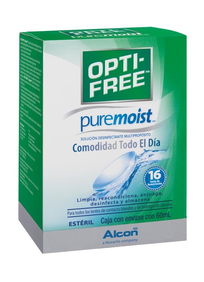 SOLUCIÓN PARA LENTES OPTI-FREE PURE MOIST FRASCO X60ML.