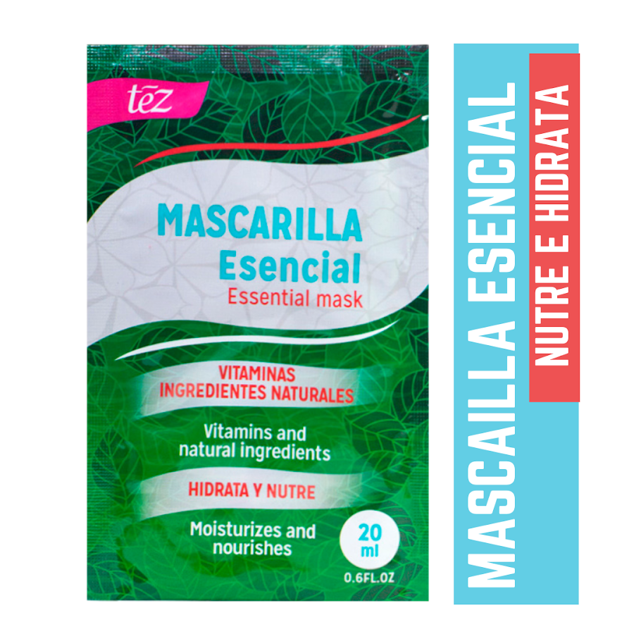 Mascarilla Tez Esencial Anti Stress Facial X20Ml.