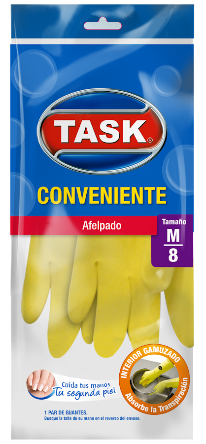 Guantes Task Afelpados Tamaño M/8 x 1Par