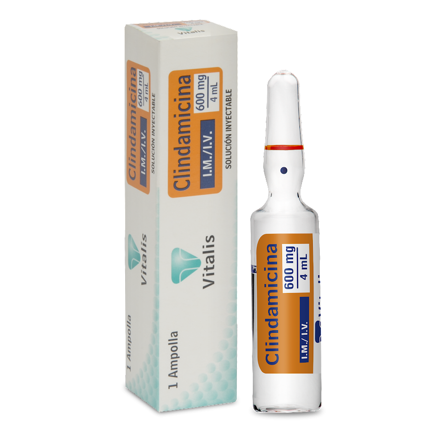 Clindamicina Vitalis Fosfato 600 Mg/4 Ml Caja x 1 Ampolla