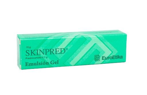 Skinpred 0.1% Emulsión Gel Tubo X15G. Euroetika Prednicarbato