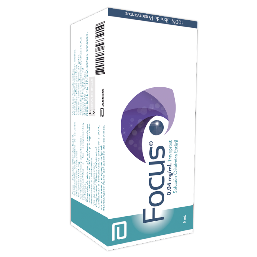 Focus Abbott Travoprost 0.004Ml Solución Oftálmica Estéril Frasco x 5Ml