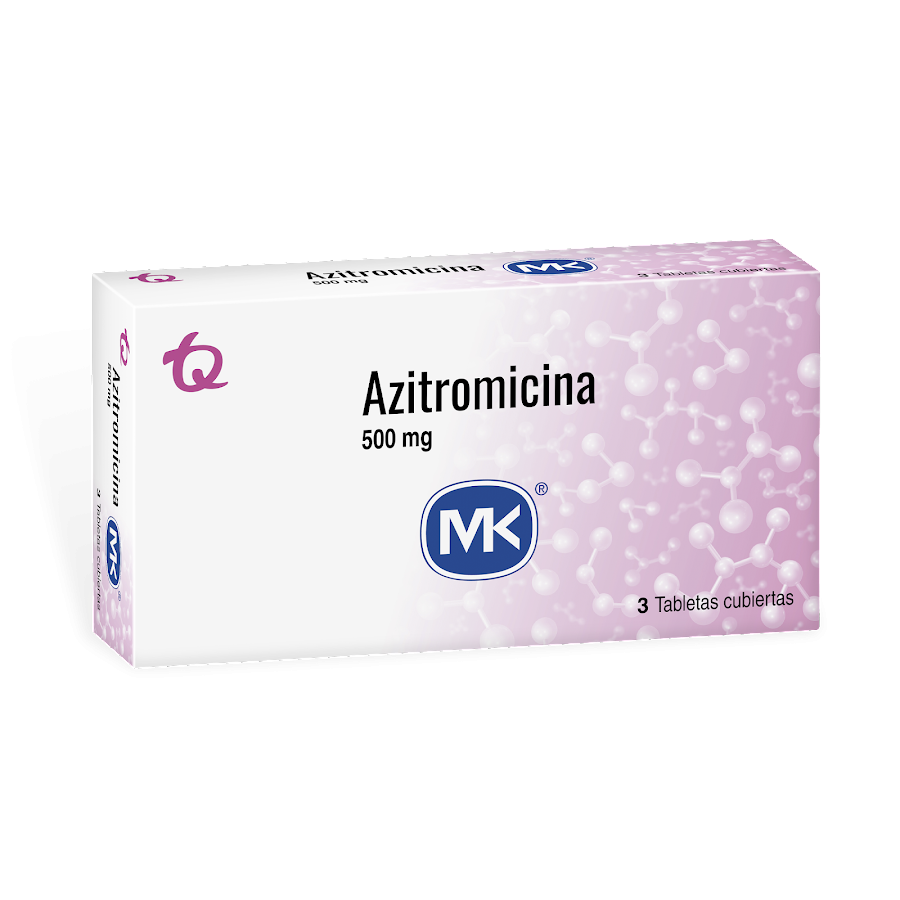 Azitromicina MK 500mg Tabletas Caja x3Tableta