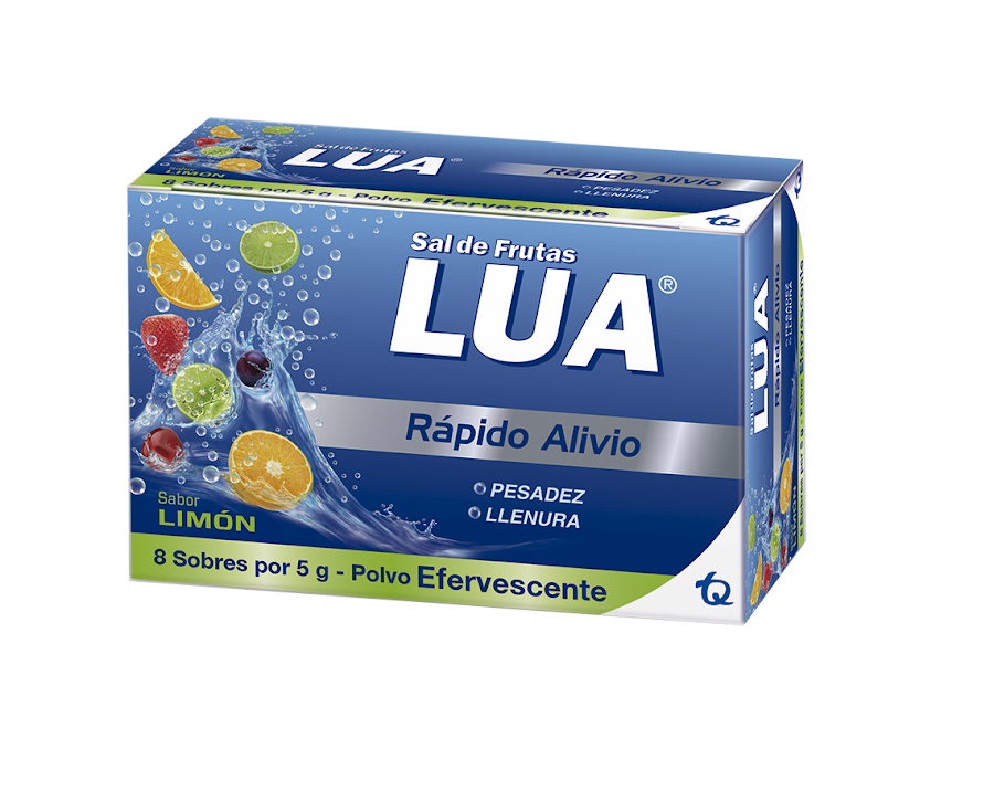 SAL DE FRUTAS LUA LIMÓN CAJA X 8 SOBRES BICARBONATO ÁCIDO CÍTRICO