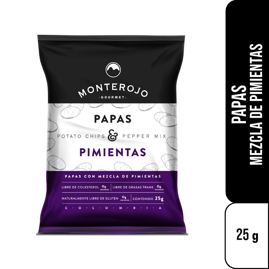 Papas Monterojo Mezcla Pimientas x 25Gr