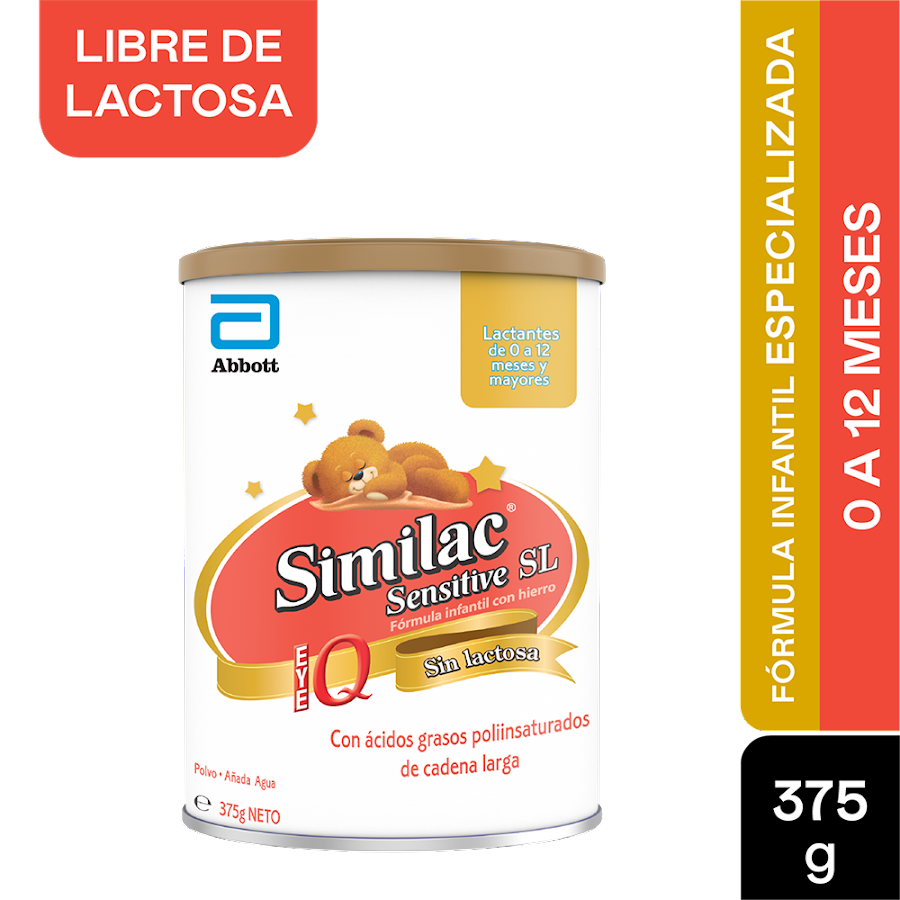 Fórmula Infantil SIMILAC Sensitive SL Eye Q Sin Lactosa 0-12 Ms. x375g