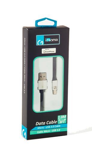 CABLE IGOMA USB PLANO MICRO NEGRO X1.0 M.X1UND