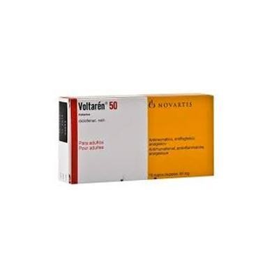 FRACCIÓN VOLTAREN 50MG GRAGEAS BLIS X10GRG. NOVARTIS DICLOFENACO SÓDIC