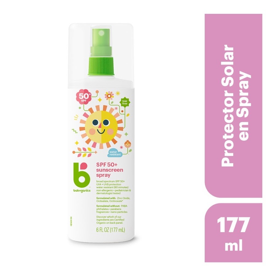 Bloqueador Babyganics Solar en Spray SPF 50+ x 177Ml
