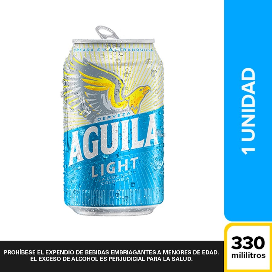 Fracción Cerveza AGUILA Lata Light x330cc