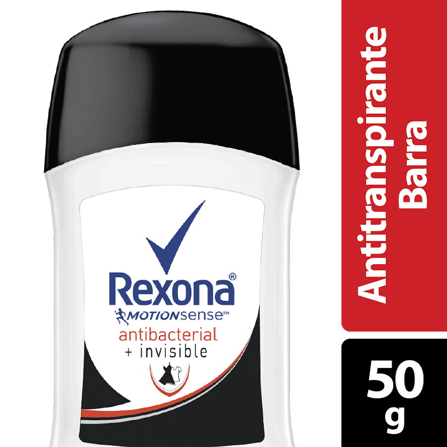 DESODORANTE REXONA MOTIONSENSE INVISIBLE WOMEN 48H BARRA X50G.