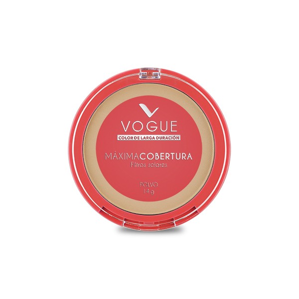 Polvo Compacto Vogue Máxima Cobertura Filtros Solares Sahara x 14Gr