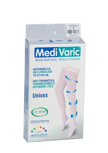 Media Medi Varic Antiembólica Muslo Unisex M Blanco X1Und.
