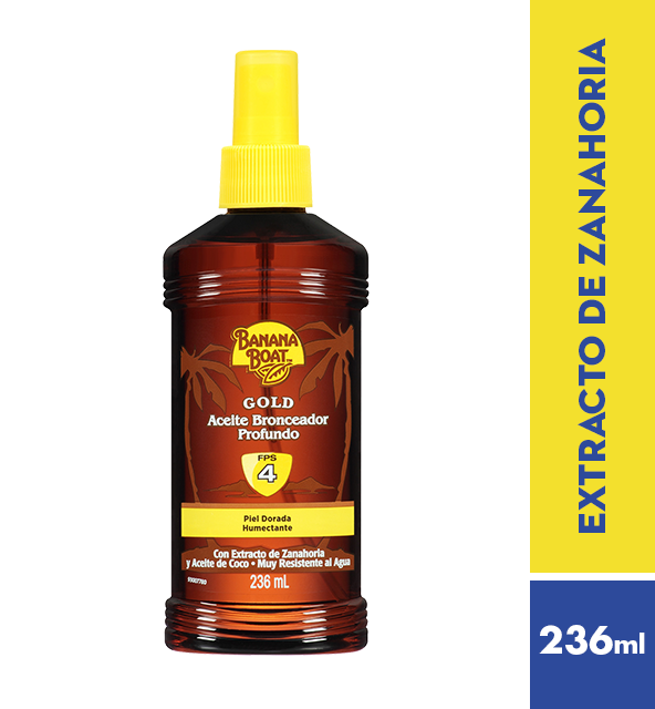 Protector Solar BANANA BOAT Aceite Bronceador Gold FPS4 x236Ml