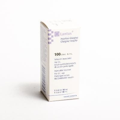 Lantus 100Ui Solución Iny Frasco x10Ml x1Via. Sanofi Insulina Glargina