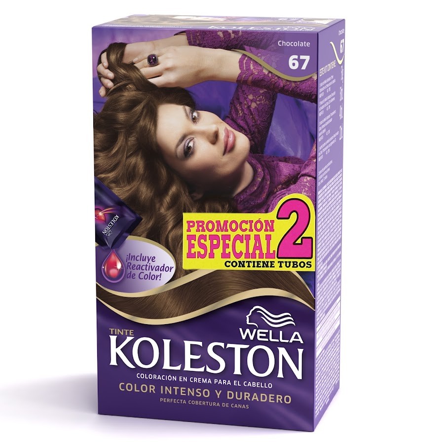 Tinte Wella Koleston Chocolate N° 67 X 1Und Promocion Especial 2 Tubos
