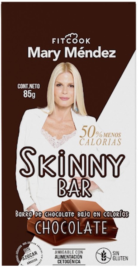 Skinny Bar Chocolate Fitcook Mary Mendez x85gr