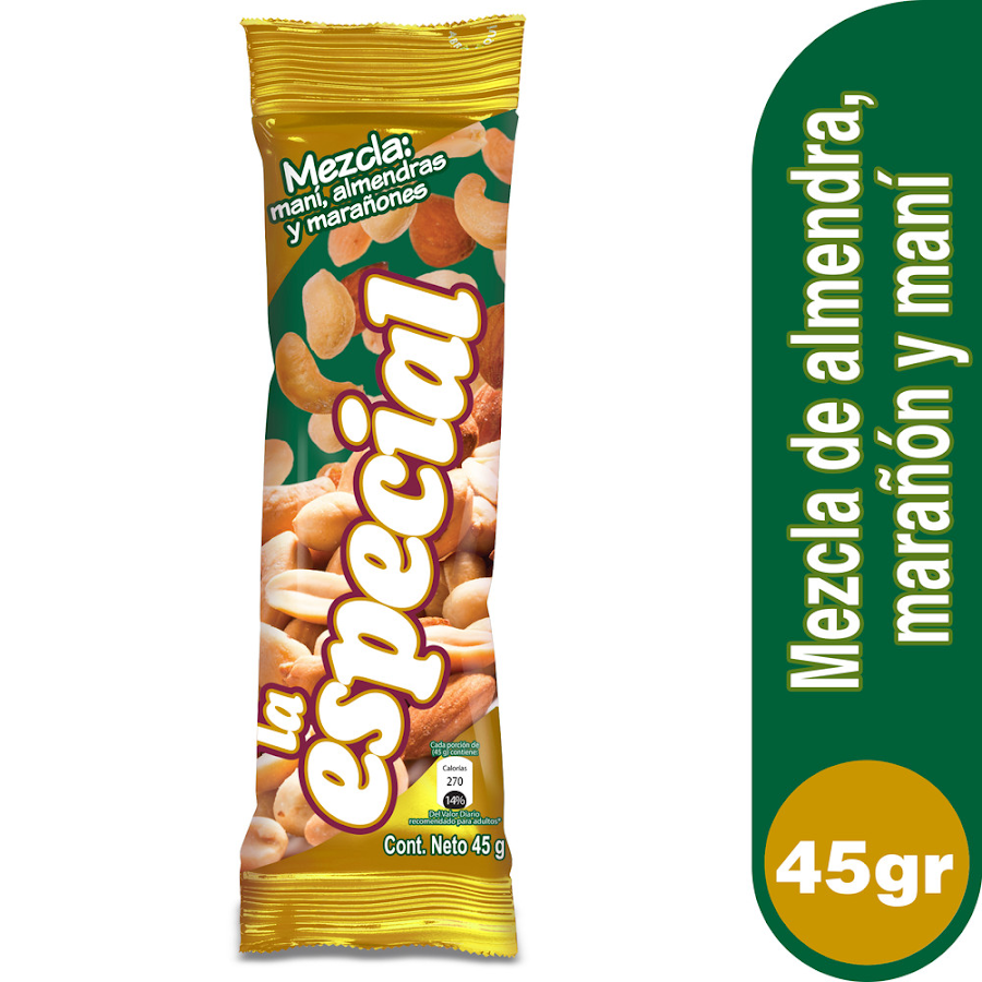 MANÍ LA ESPECIAL CON NUECES ALMENDRA MARAÑONES X45G