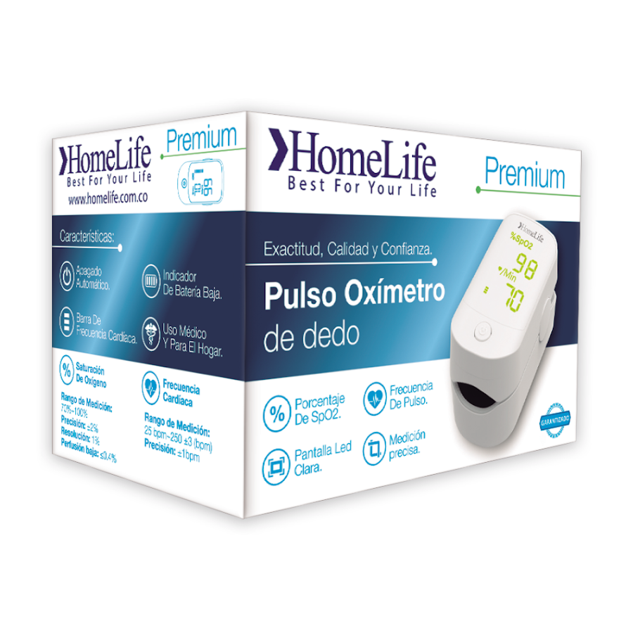 Pulsoximetro HomeLife de Dedo Premium FS10D x 1Und