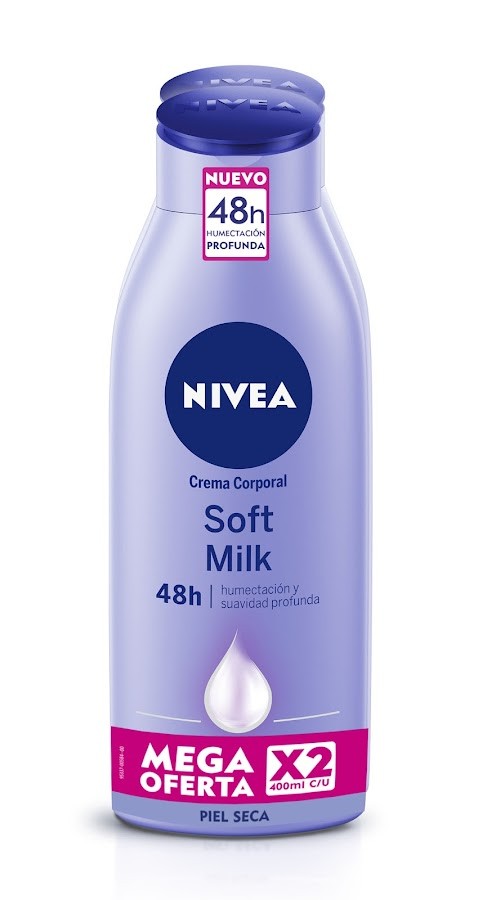 Oferta Crema Nivea Corporal Soft Milk Piel Seca x 2Und de 400Ml c/u