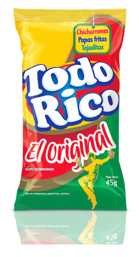 Pasabocas TODO RICO Natural Original Chicharrón Papas Tajaditas x45g.